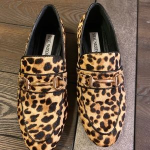 Steve Madden leopard print loafers.